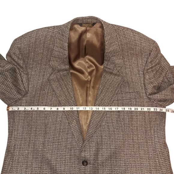 Hunter Haig Mens Tweed Blazer Vintage Tan Grandpacore Professor Academia Scholar - Picture 9 of 11